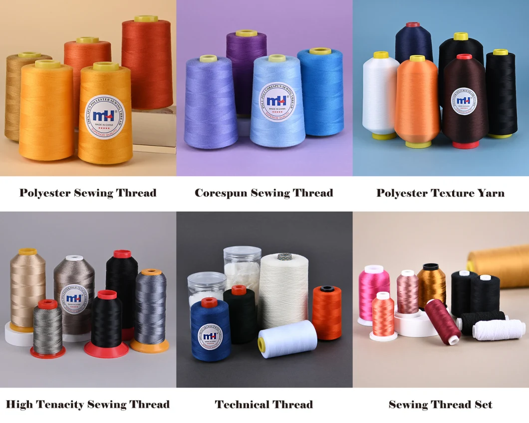 Wholesale Industrial 100% Spun Polyester Sewing Thread 40/2 5000yds Sewing Machine Thread